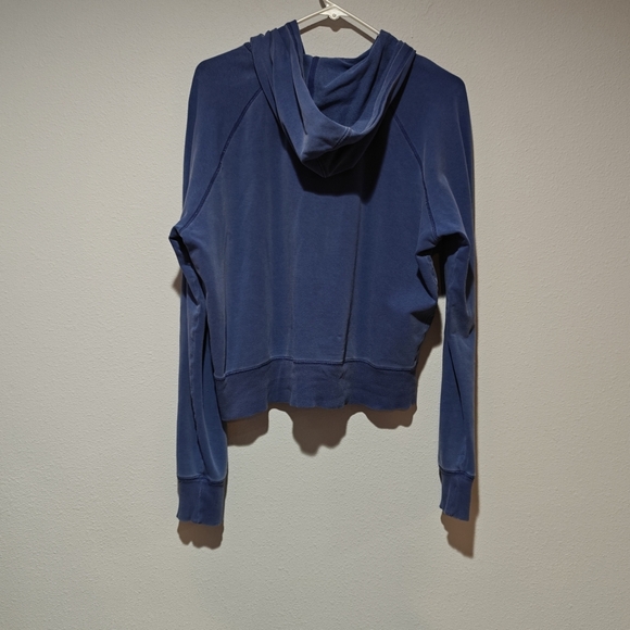 Y2K American Eagle Outfitters Hoodie XL 97% Cotton Blue Full Zip Pockets - Picture 4 of 11